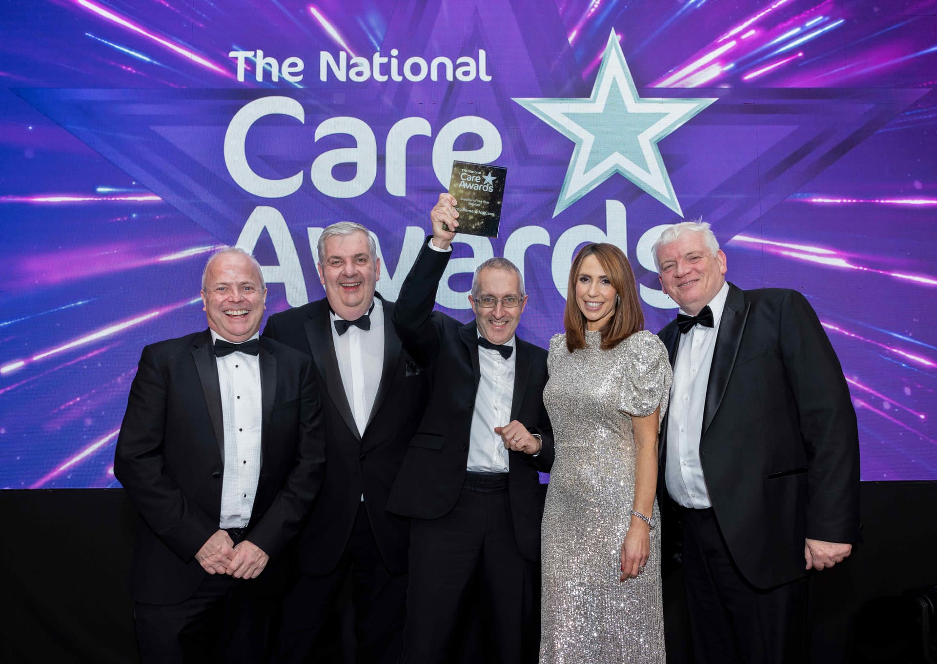 The Procurement For Care team accepting the Supplier of the Year award at the National Care Awards